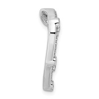 14K White Gold 0.33 Carat Lab Grown Diamond VS SI+ G+ Complete Open Heart Chain Slide Pendant view 2