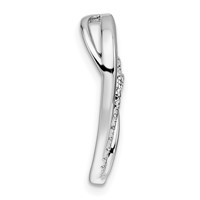 14K White Gold 0.25 Carat Lab Grown Diamond VS SI+ G+ Complete Swirl Heart Chain Slide Pendant view 2