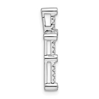 14K White Gold 0.20 Carat Lab Grown Diamond VS SI+ G+ Complete Cross Chain Slide Pendant view 2