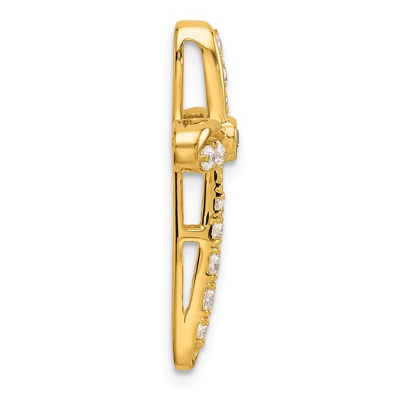 Gold Lab Grown Diamond Cross Pendant