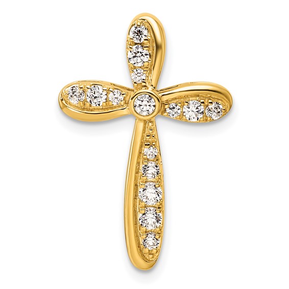 Gold Lab Grown Diamond Cross Pendant