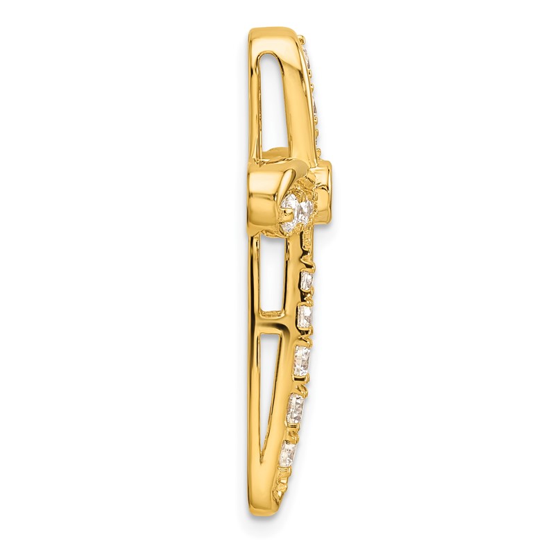 14k 3/4 carat Lab Grown Diamond VS/SI+ G+ Complete Cross Chain Slide Pendant