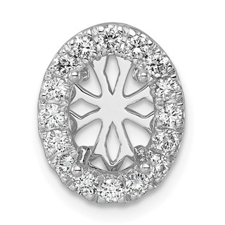 Gold Lab Grown Diamond Oval Halo Earring Jacket Chain Slide