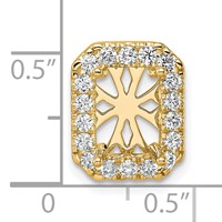 14K Yellow Gold 2.50 Carat Lab Grown Diamond VS SI+ G+ Radiant Complete Halo Chain Slide Pendant view 5