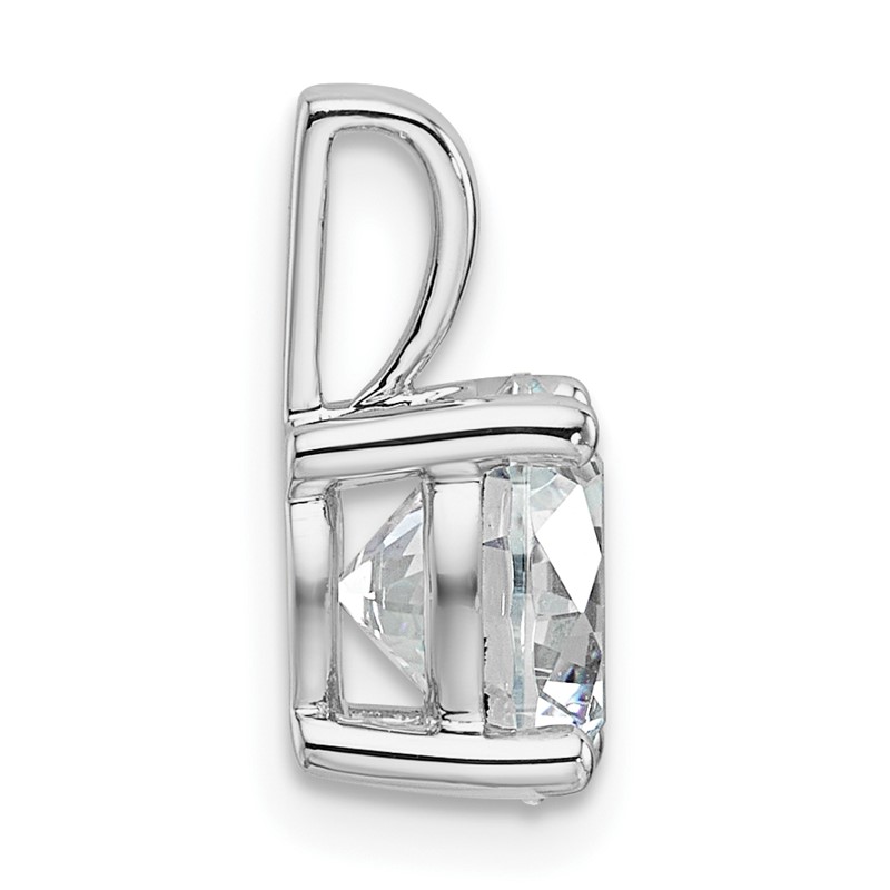 14k White Gold 2 carat Certified Lab Grown Diamond VS/SI+ G+ Round Complete Four Prong Pendant