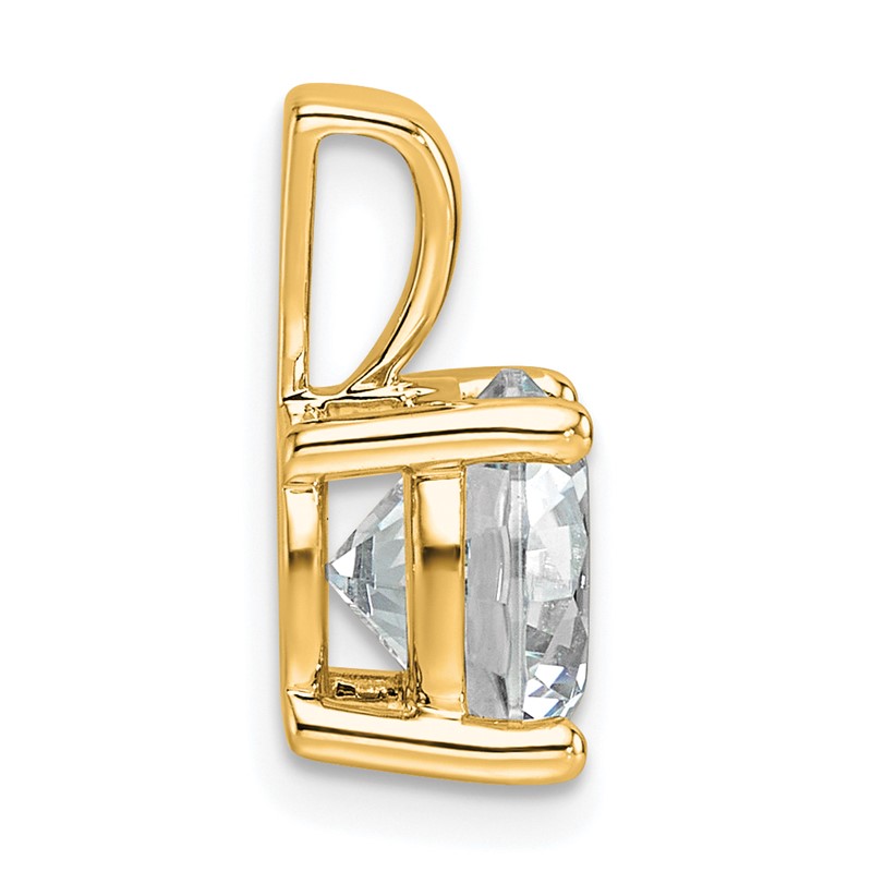 14k 2 1/2 carat Lab Grown Diamond VS+ F+ Round Complete Four Prong Pendant
