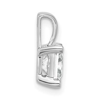 14K White Gold 1.50 Carat Certified Lab Grown Diamond VS SI+ G+ Princess Complete Four Prong Pendant view 2