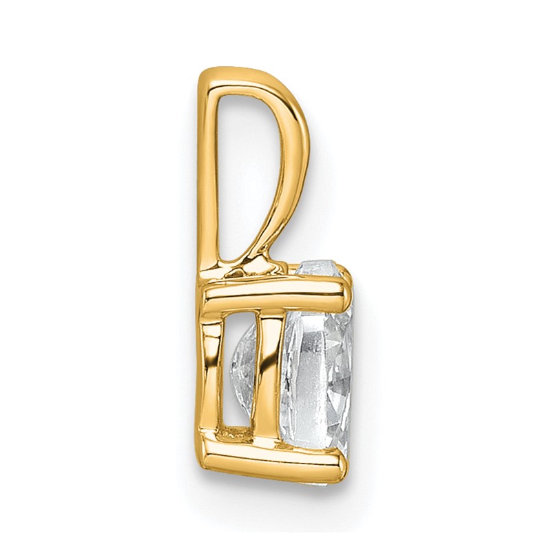 14k 1/2 carat Certified Lab Grown Diamond VS+ F+ Oval Complete Four Prong Pendant