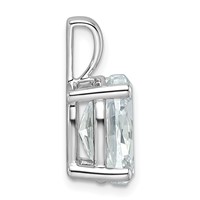 14K White Gold 4 Carat Certified Lab Grown Diamond VS SI+ G+ Oval Complete Four Prong Pendant view 2