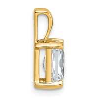 14K Yellow Gold 1.50 Carat Certified Lab Grown Diamond VS SI+ G+ Radiant Complete Four Prong Pendant view 2