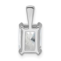 14K White Gold 2 Carat Certified Lab Grown Diamond VS SI+ G+ Radiant Complete Four Prong Pendant view 3