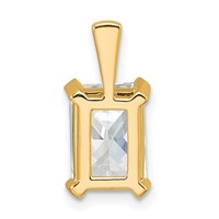 14K Yellow Gold 2.50 Carat Certified Lab Grown Diamond VS+ F+ Radiant Complete Four Prong Pendant view 3