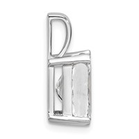14K White Gold 3 Carat Certified Lab Grown Diamond VS SI+ G+ Radiant Complete Four Prong Pendant view 2