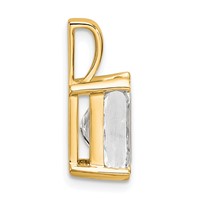 14K Yellow Gold 3 Carat Lab Grown Diamond VS+ F+ Radiant Complete Four Prong Pendant view 2