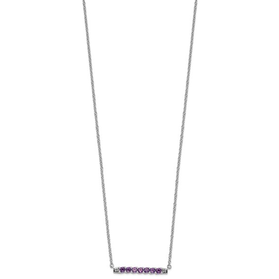 10kw Amethyst & Diamond Necklace