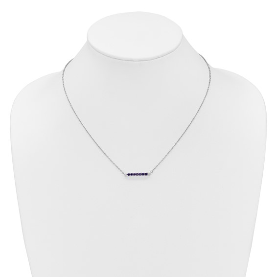 10kw Amethyst & Diamond Necklace