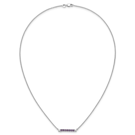 10kw Amethyst & Diamond Necklace