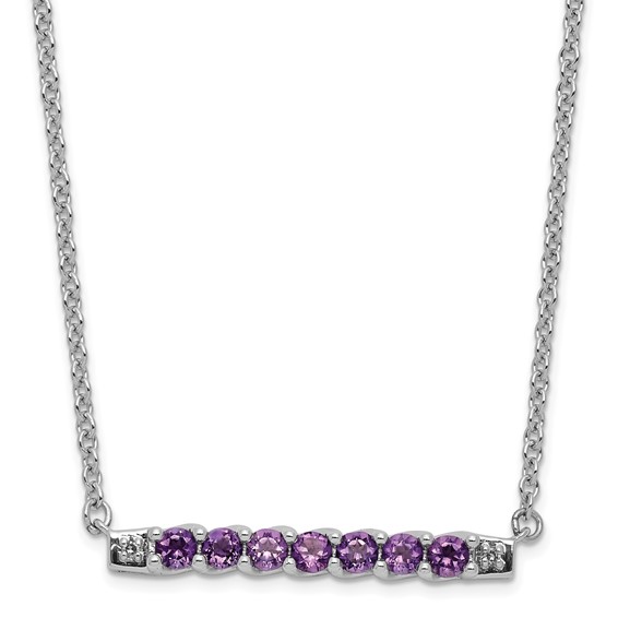 10kw Amethyst & Diamond Necklace