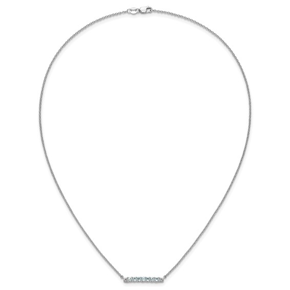 10kw Aqua & Diamond Necklace