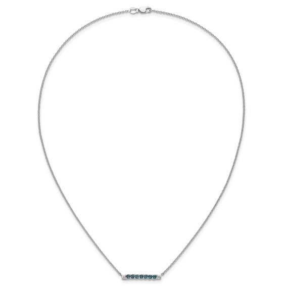 10kw Created Alexandrite & Diamond Necklace