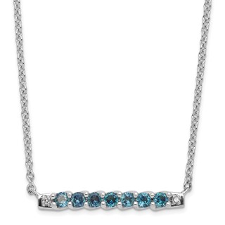 10kw Created Alexandrite & Diamond Necklace