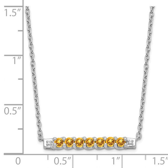 10kw Citrine & Diamond Necklace