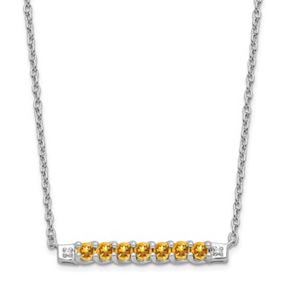 10kw Citrine & Diamond Necklace
