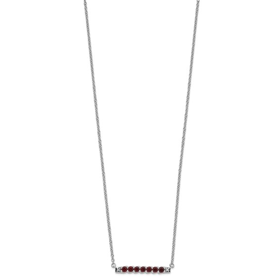 10kw Garnet & Diamond Necklace