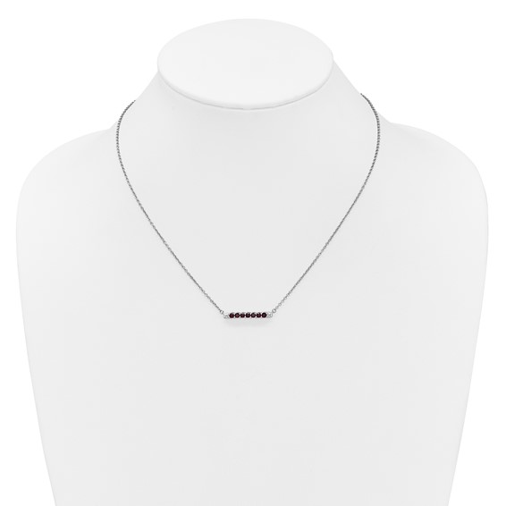 10kw Garnet & Diamond Necklace