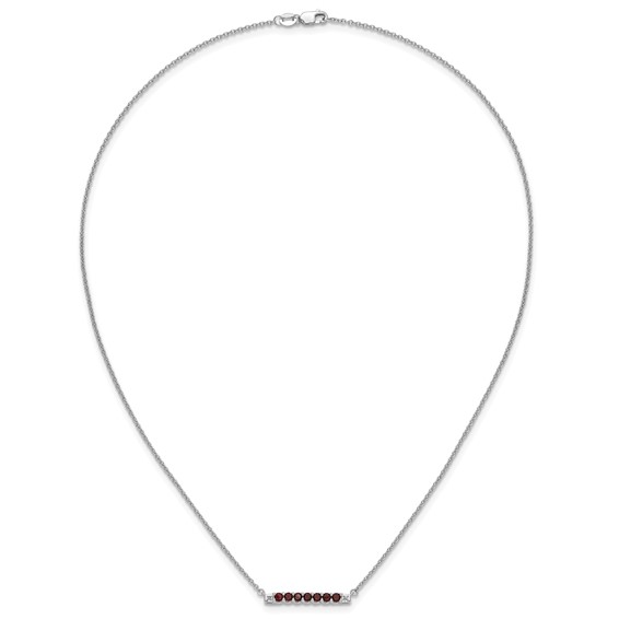 10kw Garnet & Diamond Necklace