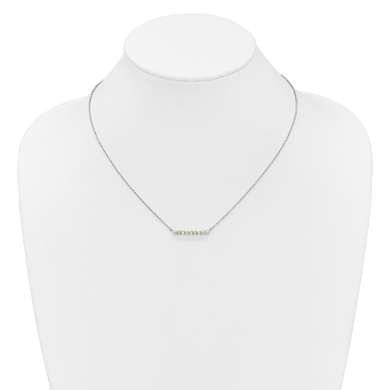 10kw Peridot & Diamond Necklace