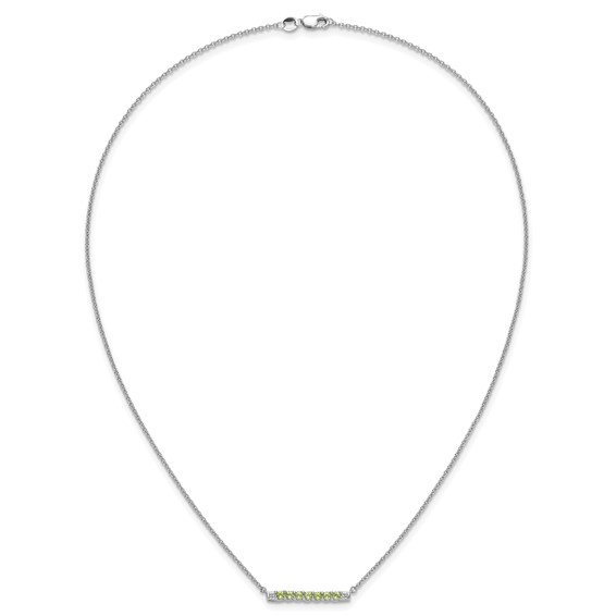 10kw Peridot & Diamond Necklace