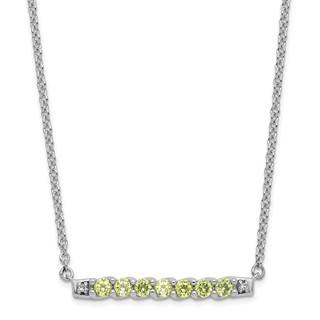 10kw Peridot & Diamond Necklace