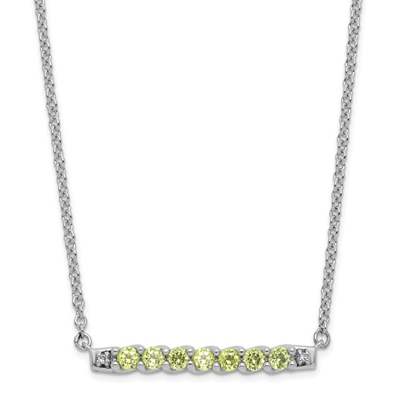 10kw Peridot & Diamond Necklace