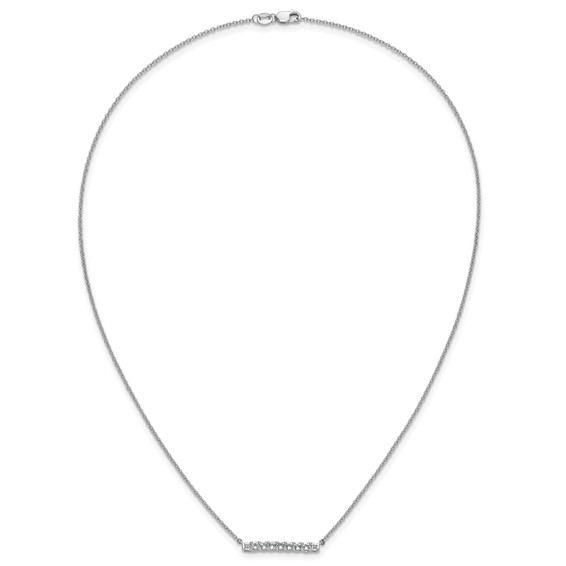 10kw White Topaz & Diamond Necklace