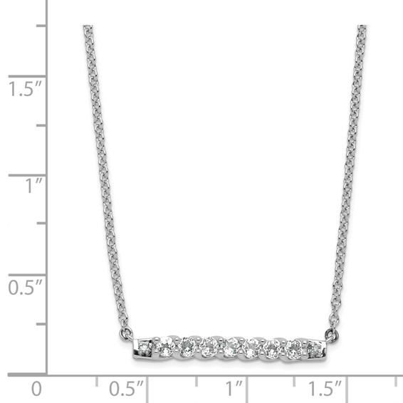 10kw White Topaz & Diamond Necklace