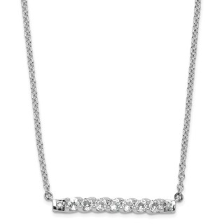 10kw White Topaz & Diamond Necklace