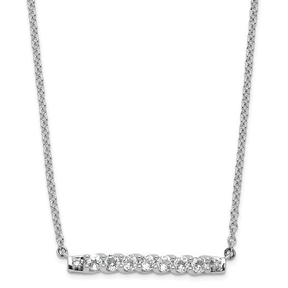 10kw White Topaz & Diamond Necklace