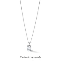 14K White Gold 2.50 Carat Lab Grown Diamond VS SI+ G+ Emerald Complete Four Prong Pendant view 5