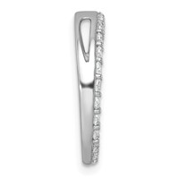 14K White Gold 1 Carat Lab Grown Diamond VS SI+ G+ Complete Circle Chain Slide Pendant view 2