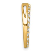 14K Yellow Gold 1 Carat Lab Grown Diamond VS SI+ G+ Complete Circle Chain Slide Pendant view 2