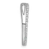 14K White Gold 1.50 Carat Lab Grown Diamond VS+ F+ Complete Circle Chain Slide Pendant view 2