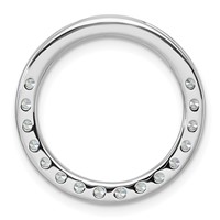 14K White Gold 1.50 Carat Lab Grown Diamond VS+ F+ Complete Circle Chain Slide Pendant view 3