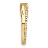 14K Yellow Gold 1.50 Carat Lab Grown Diamond VS+ F+ Complete Circle Chain Slide Pendant view 2