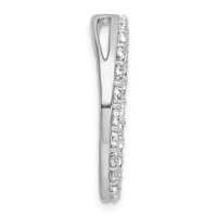 14K White Gold 2 Carat Lab Grown Diamond VS+ F+ Complete Circle Chain Slide Pendant view 2
