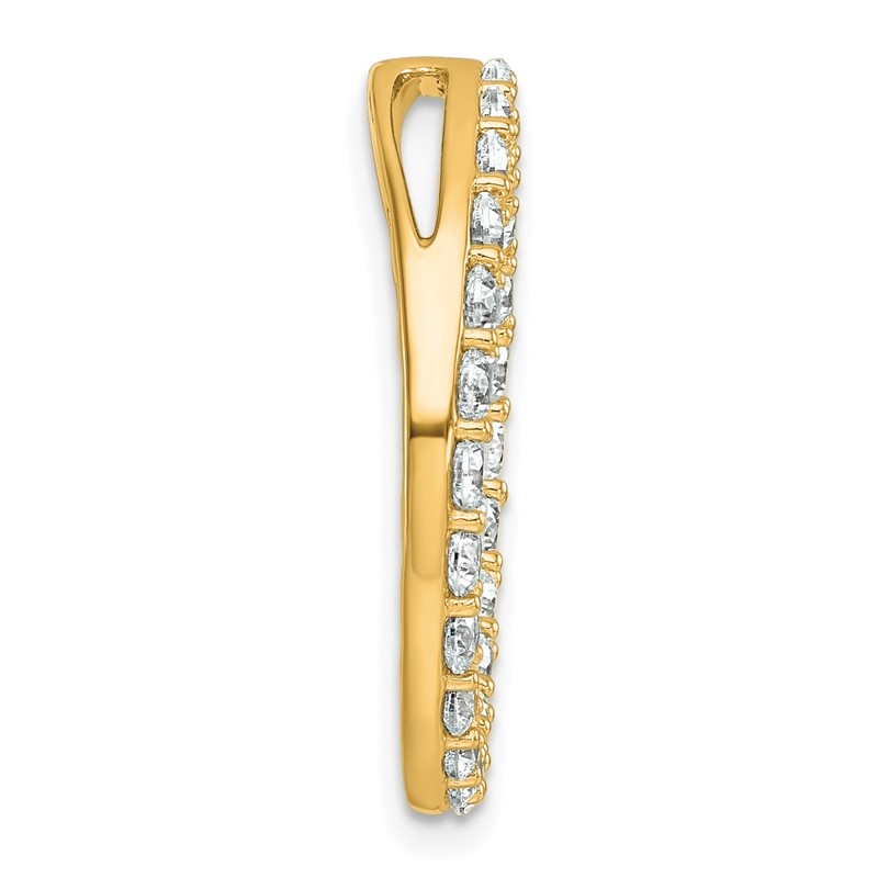 14k 2 carat Lab Grown Diamond VS/SI+ G+ Complete Circle Chain Slide Pendant