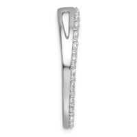 14K White Gold 3 Carat Lab Grown Diamond VS+ F+ Complete Circle Chain Slide Pendant view 2