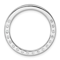 14K White Gold 3 Carat Lab Grown Diamond VS+ F+ Complete Circle Chain Slide Pendant view 3
