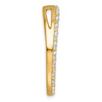 14K Yellow Gold 3 Carat Lab Grown Diamond VS+ F+ Complete Circle Chain Slide Pendant view 2
