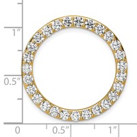 14K Yellow Gold 3 Carat Lab Grown Diamond VS+ F+ Complete Circle Chain Slide Pendant view 4
